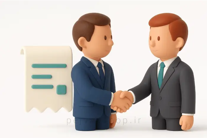 نمونه تصویری از فاکتور خرید و اقلام آن