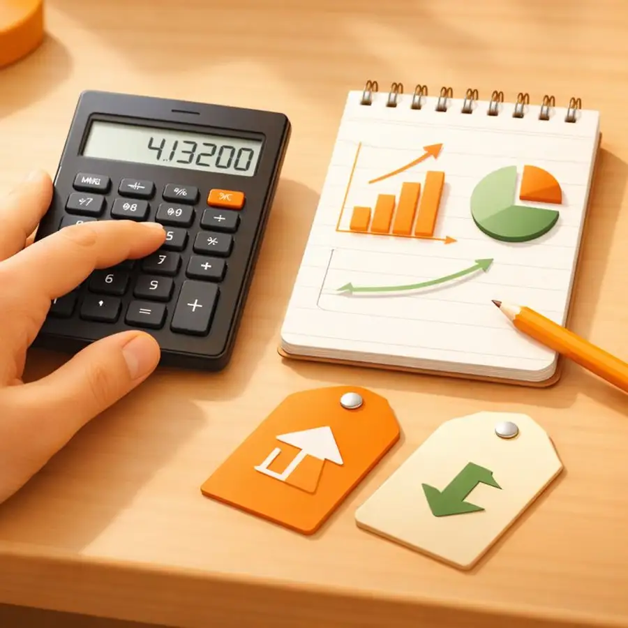 محاسبه ساده سود و قیمت گذاری با ماشین حساب در فروشگاه