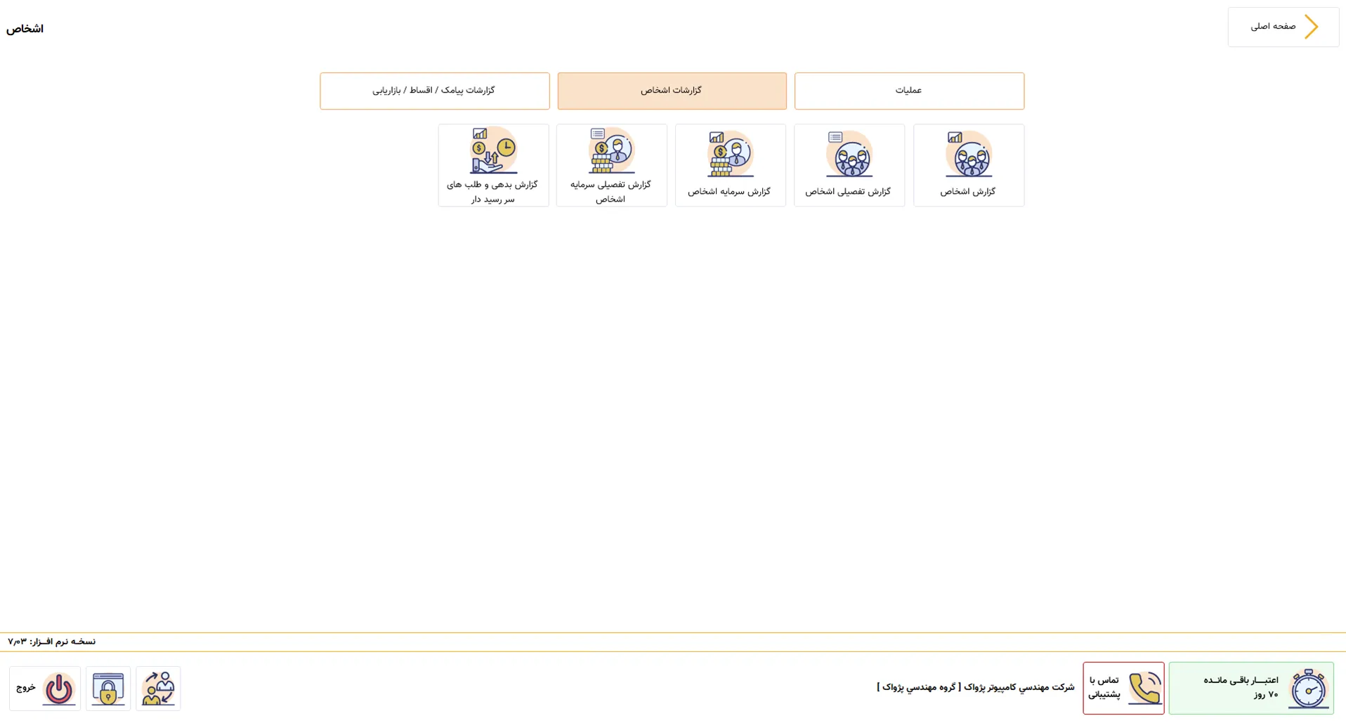 گزارشات اشخاص